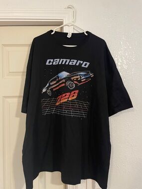 Bella Canvas Black 1981 Camaro Z28 Graphic Tee with Red Accent